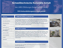 Tablet Screenshot of dvs-anhalt.de